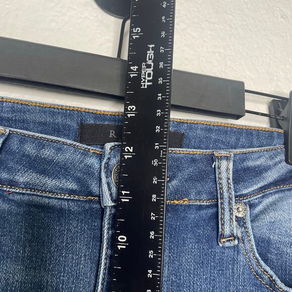 Women's Blue Distressed Jeans - Picture 7 of 15